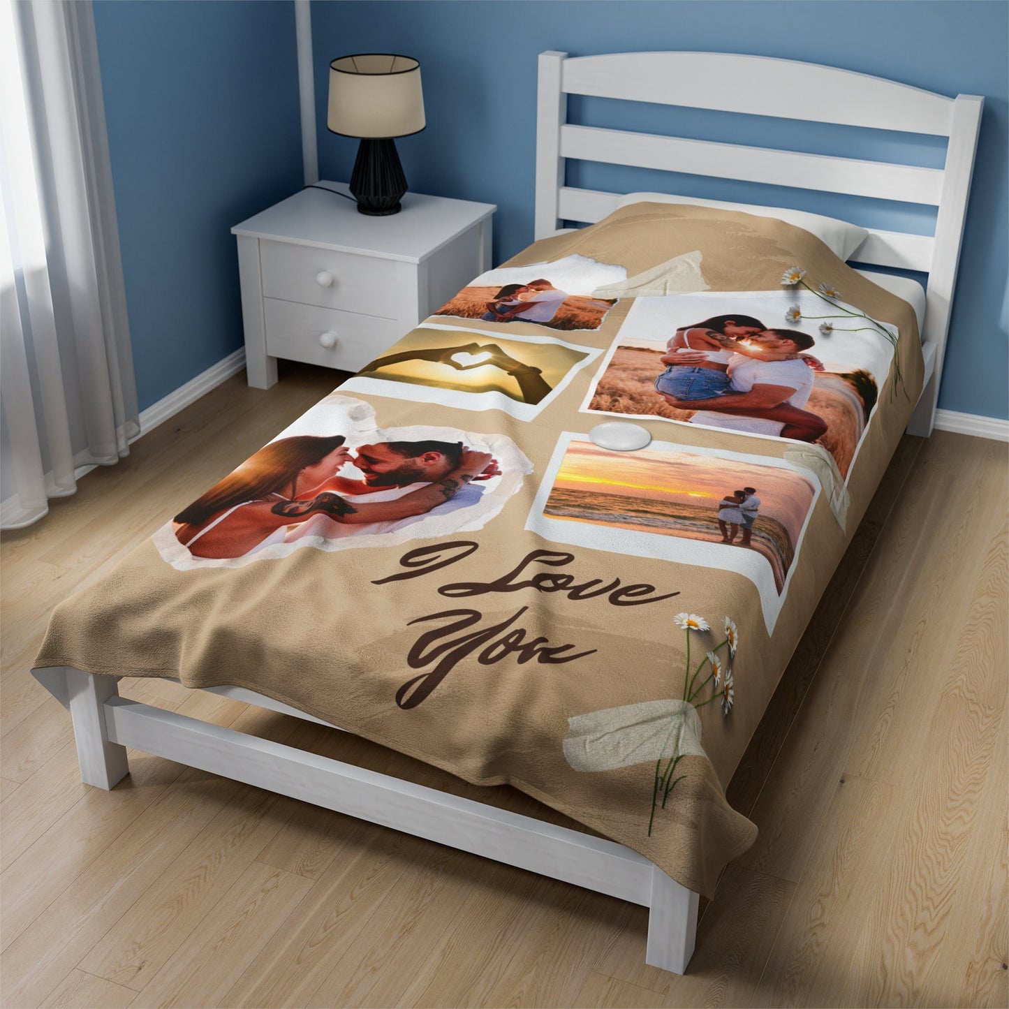 Personalized Photo Collage Blanket – Gift for Couples, him or her & Anniversaries