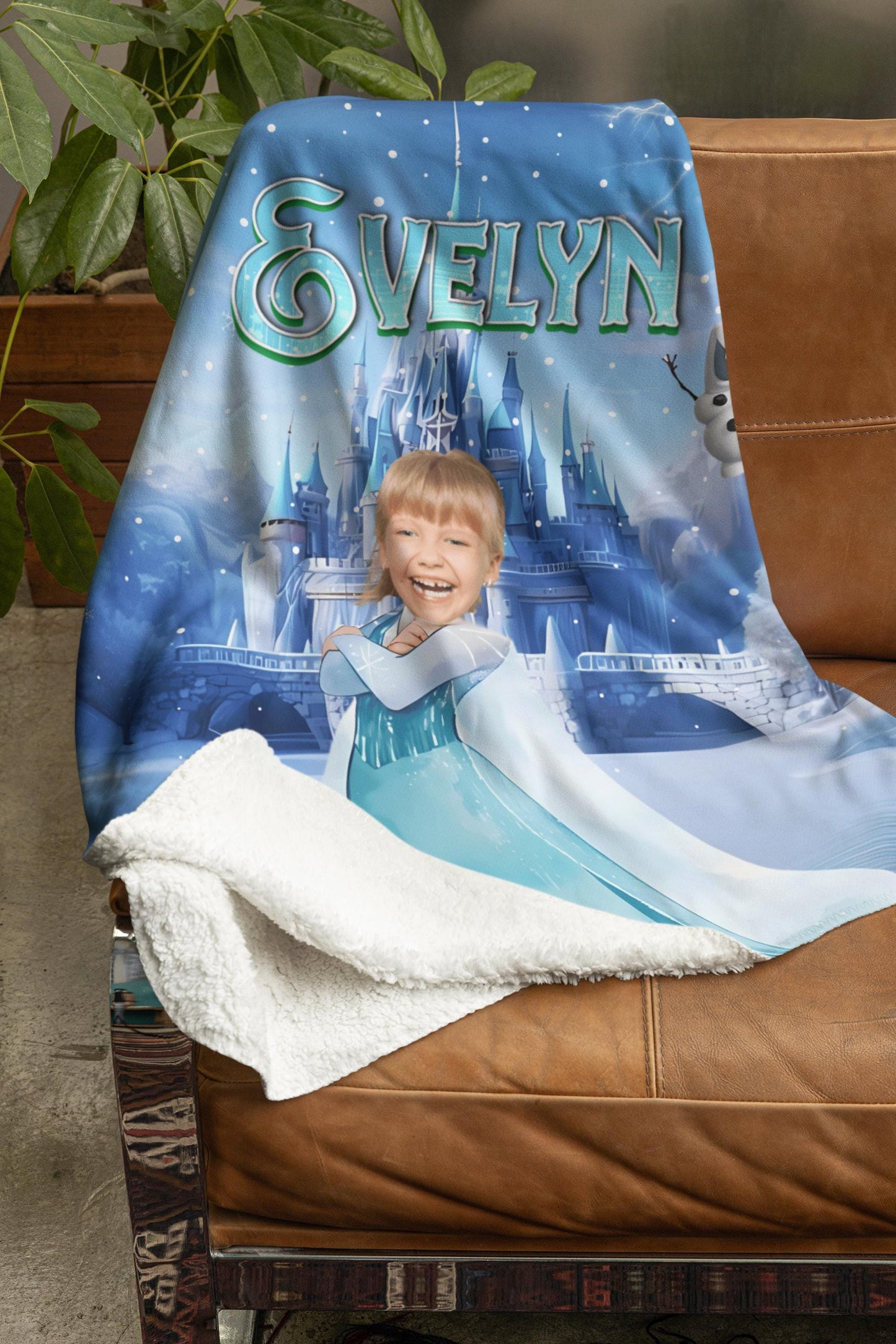 Personalized Mickey Blanket – Custom Name & Photo Gift for Kids Inspired by Magic Kingdom
