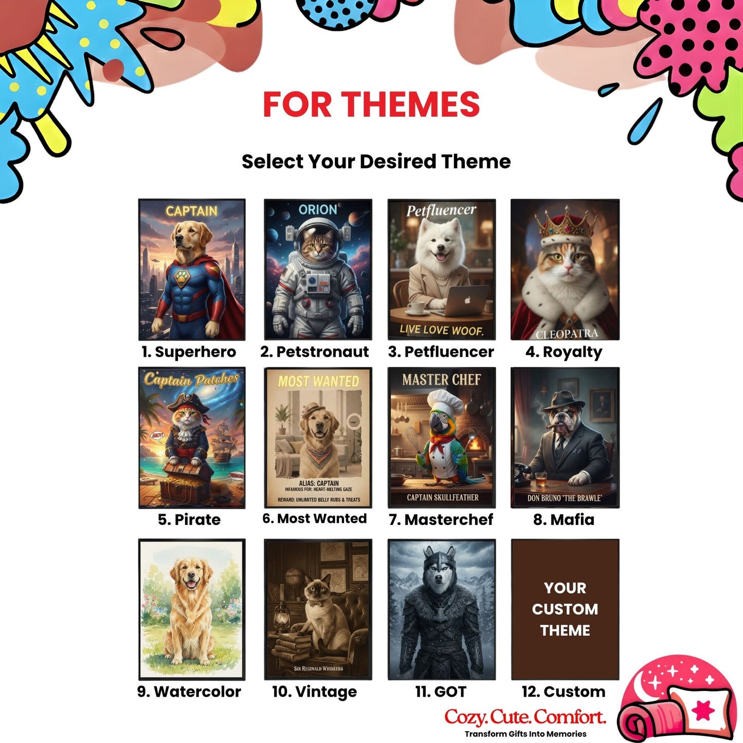 Your Pet Portrait – Digital, Blanket, Framed & Canvas Wall Art | Create A Cherished Memory