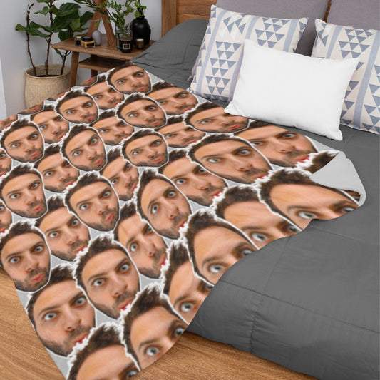 Personalized Face Blanket – Custom Photo Meme Gift for Friends & Family, Funny Gag Keepsake