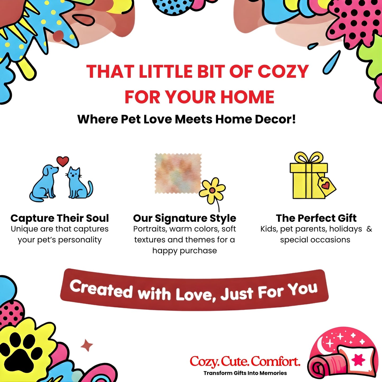 Your Pet Portrait – Digital, Blanket, Framed & Canvas Wall Art | Create A Cherished Memory