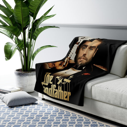Personalized Godfather Blanket – Custom Photo & Name Mafia-Themed Gift for Movie Fans & Keepsake Decor