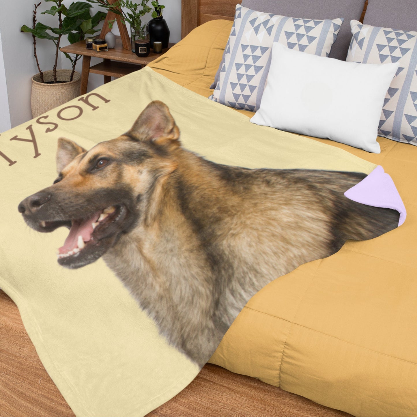 Personalized Dog Blanket – Custom Pet Photo Gift Portrait
