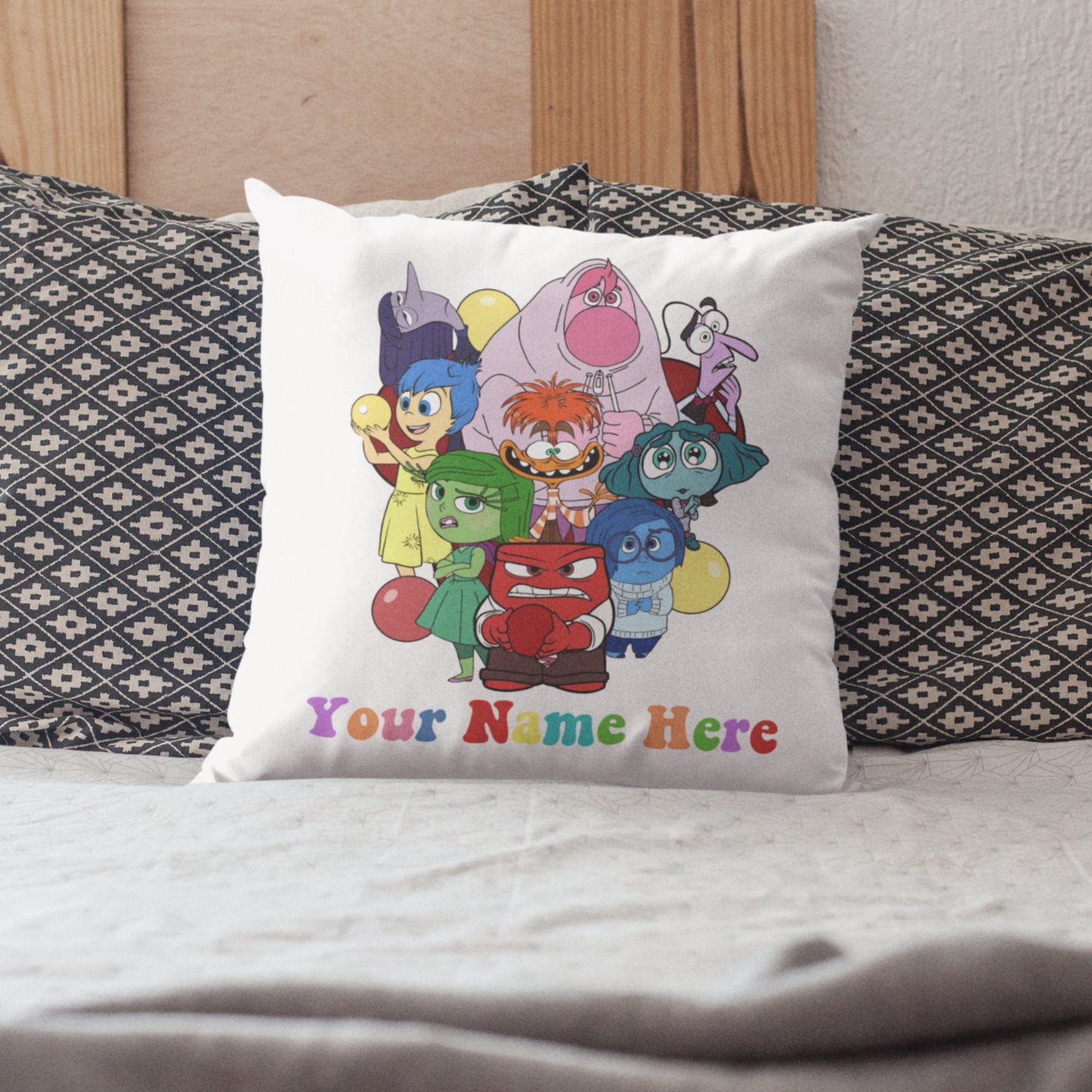 Personalized Inside Out 2 Emotion Pillow – “It’s Okay to Feel” Mental Health Support Cushion for Kids & Families