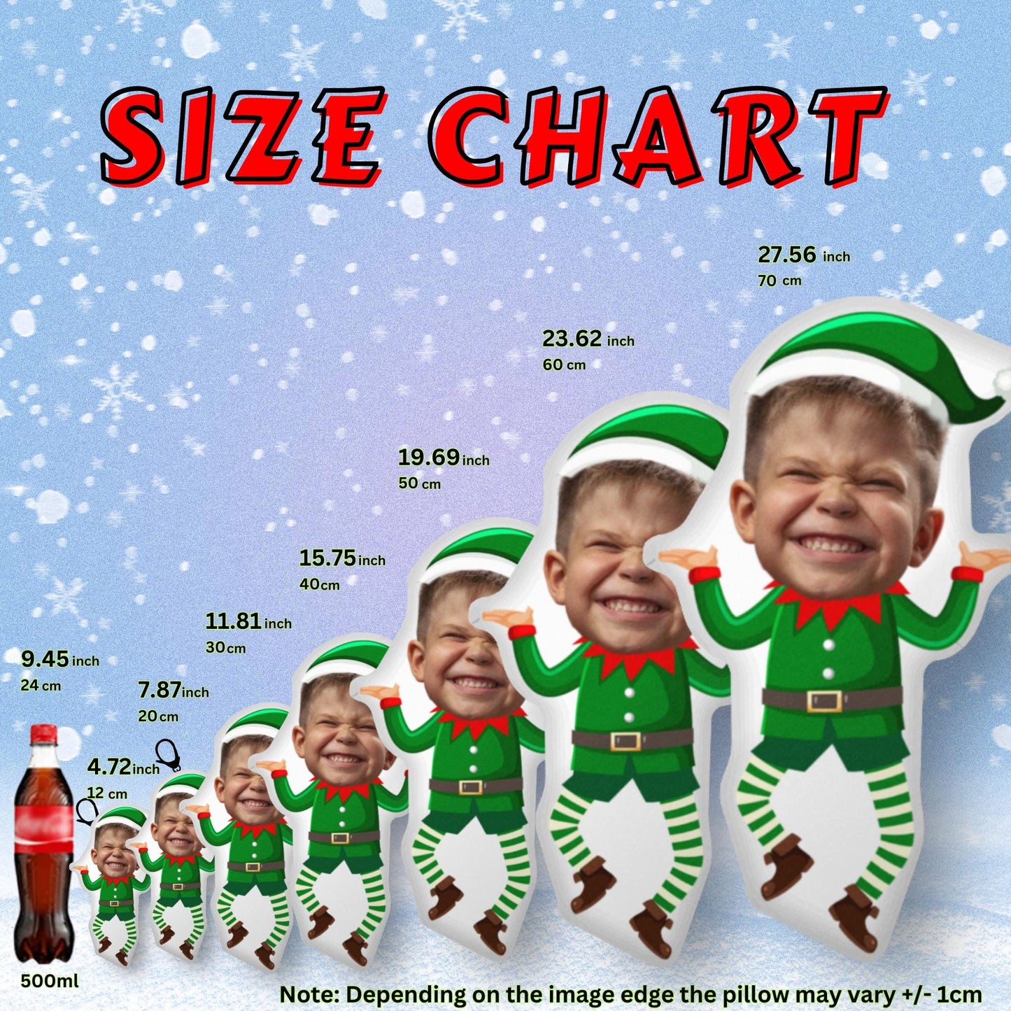 Personalized Christmas Face Pillows – Custom Santa, Elf, Snowman & More! Holiday Decor & Gift for Family, Kids & Friends