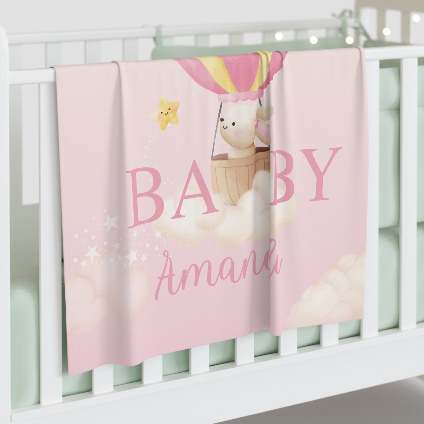 Personalized Baby Girl Milestone Swaddle – Custom Name Blanket for DIY Photoshoots & Baby Shower Gifts