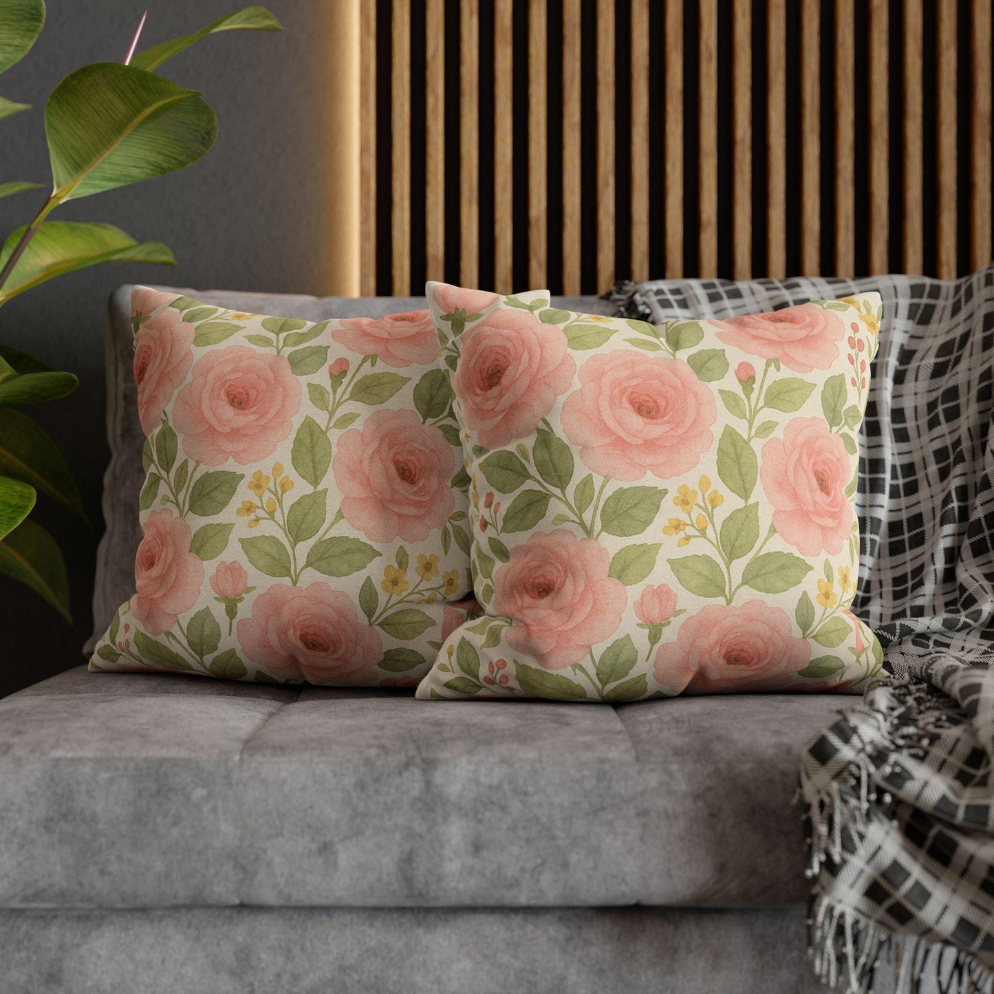 Floral Decorative Throw Pillow – Stuffed Accent Cushion for Cozy Home Decor & Gifting