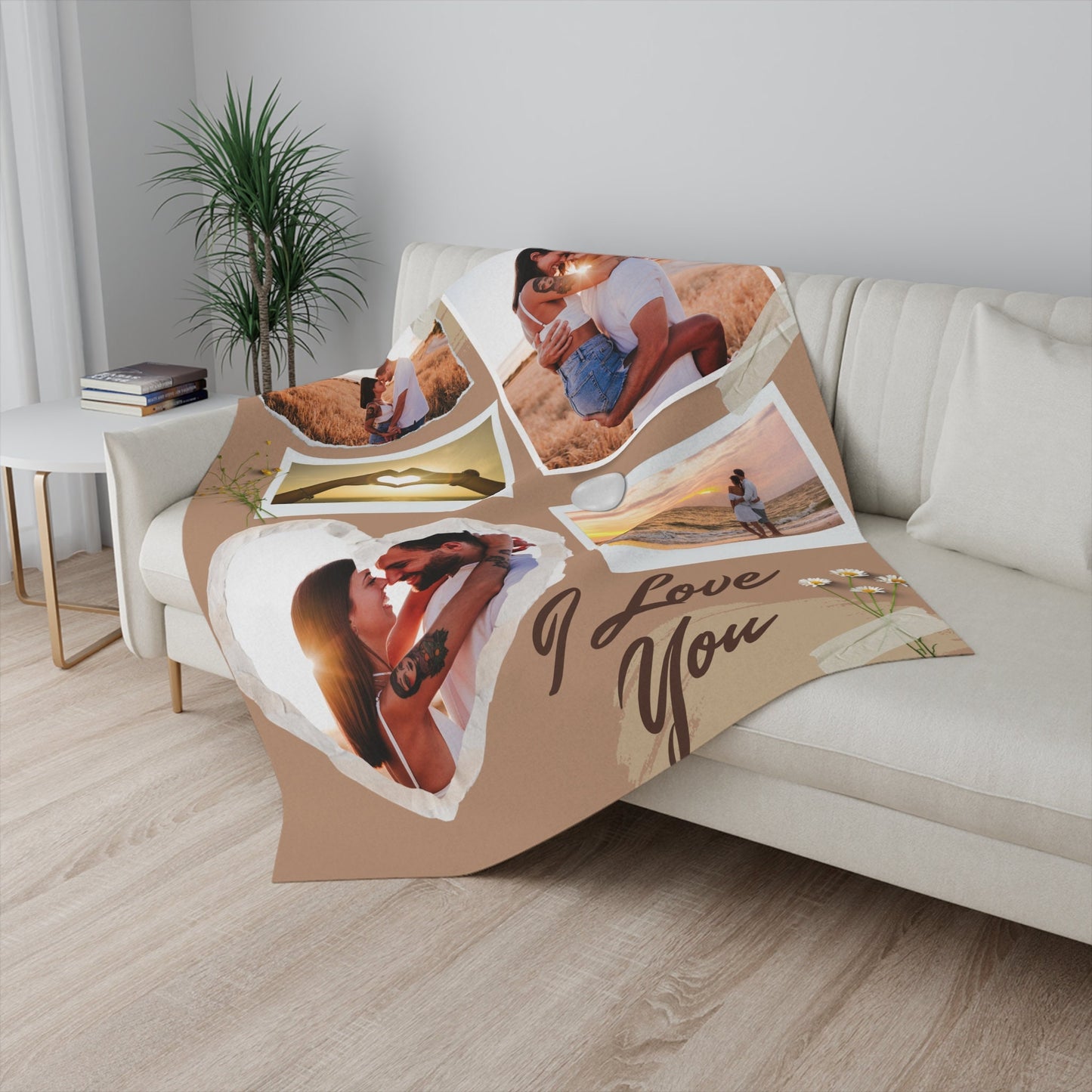 Personalized Photo Collage Blanket – Gift for Couples, him or her & Anniversaries