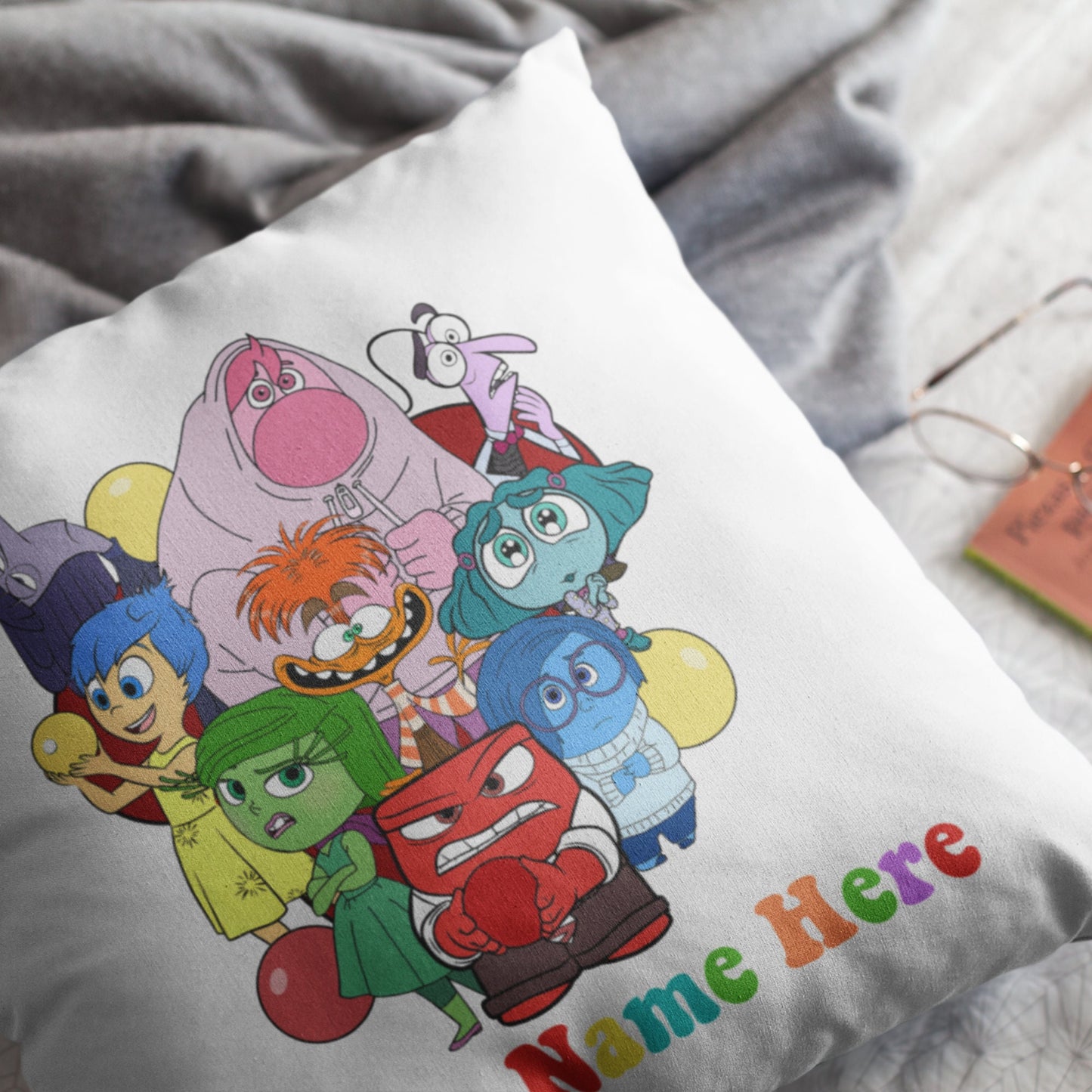 Personalized Inside Out 2 Emotion Pillow – “It’s Okay to Feel” Mental Health Support Cushion for Kids & Families