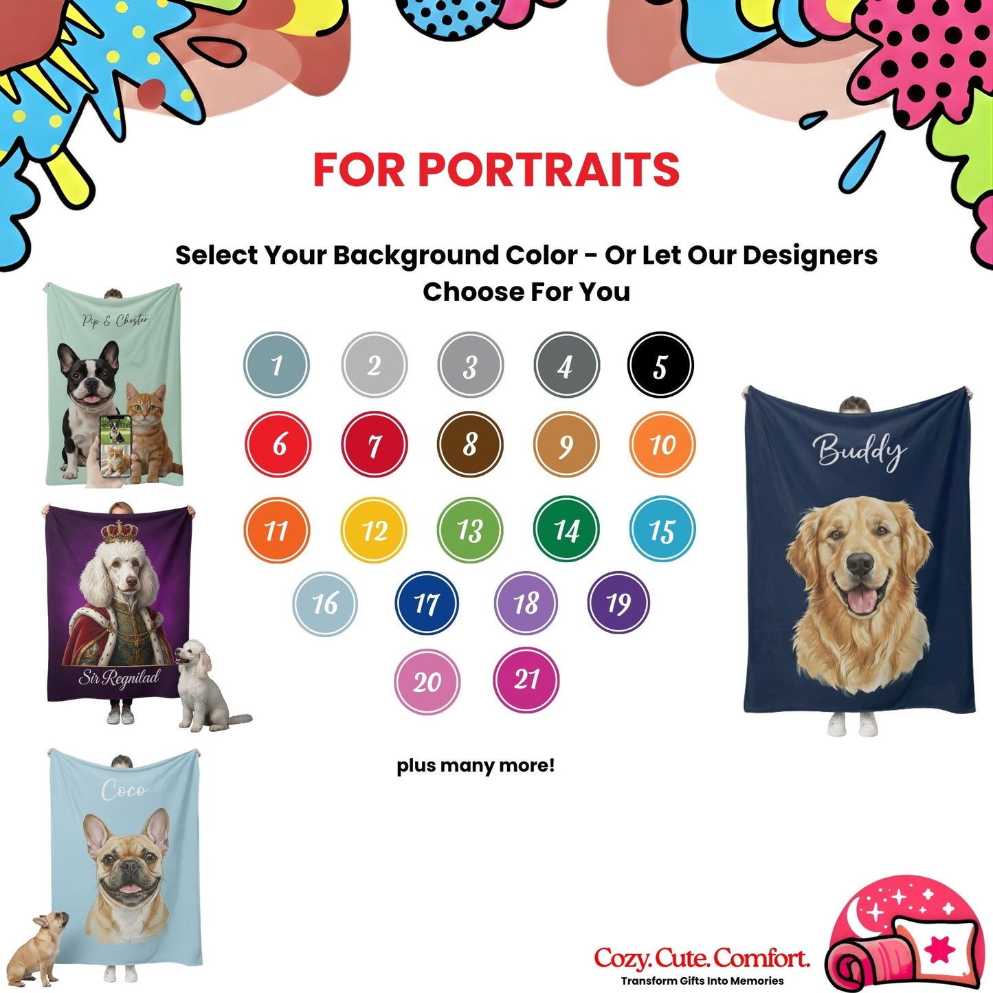 Your Pet Portrait – Digital, Blanket, Framed & Canvas Wall Art | Create A Cherished Memory