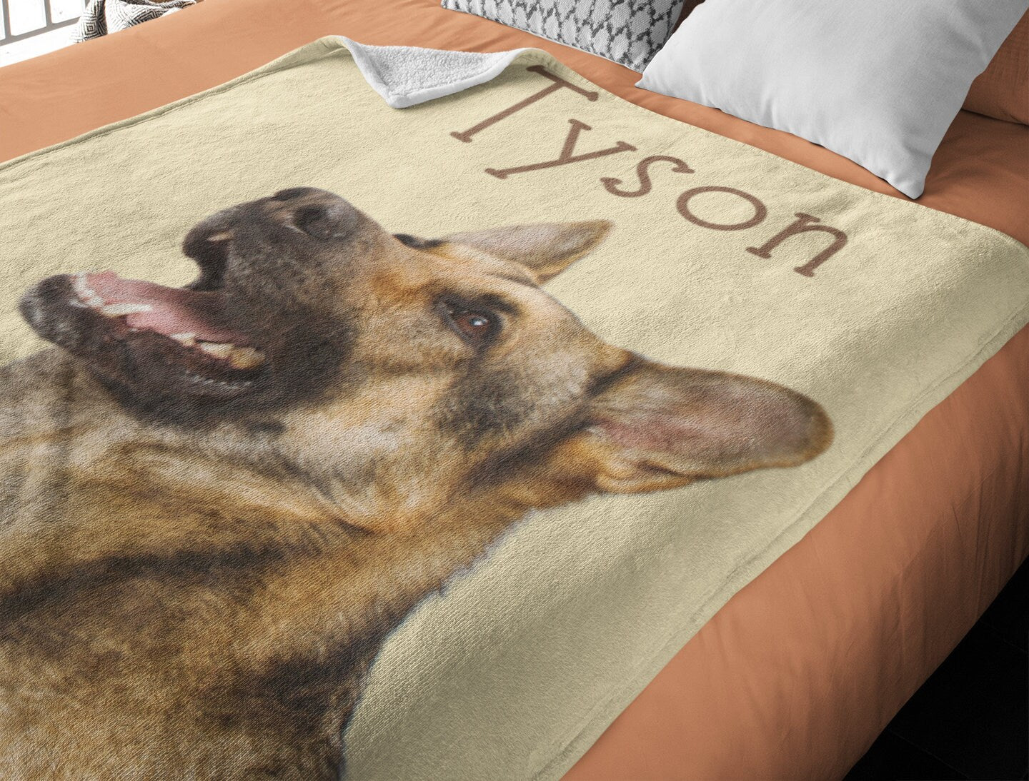 Personalized Dog Blanket – Custom Pet Photo Gift Portrait
