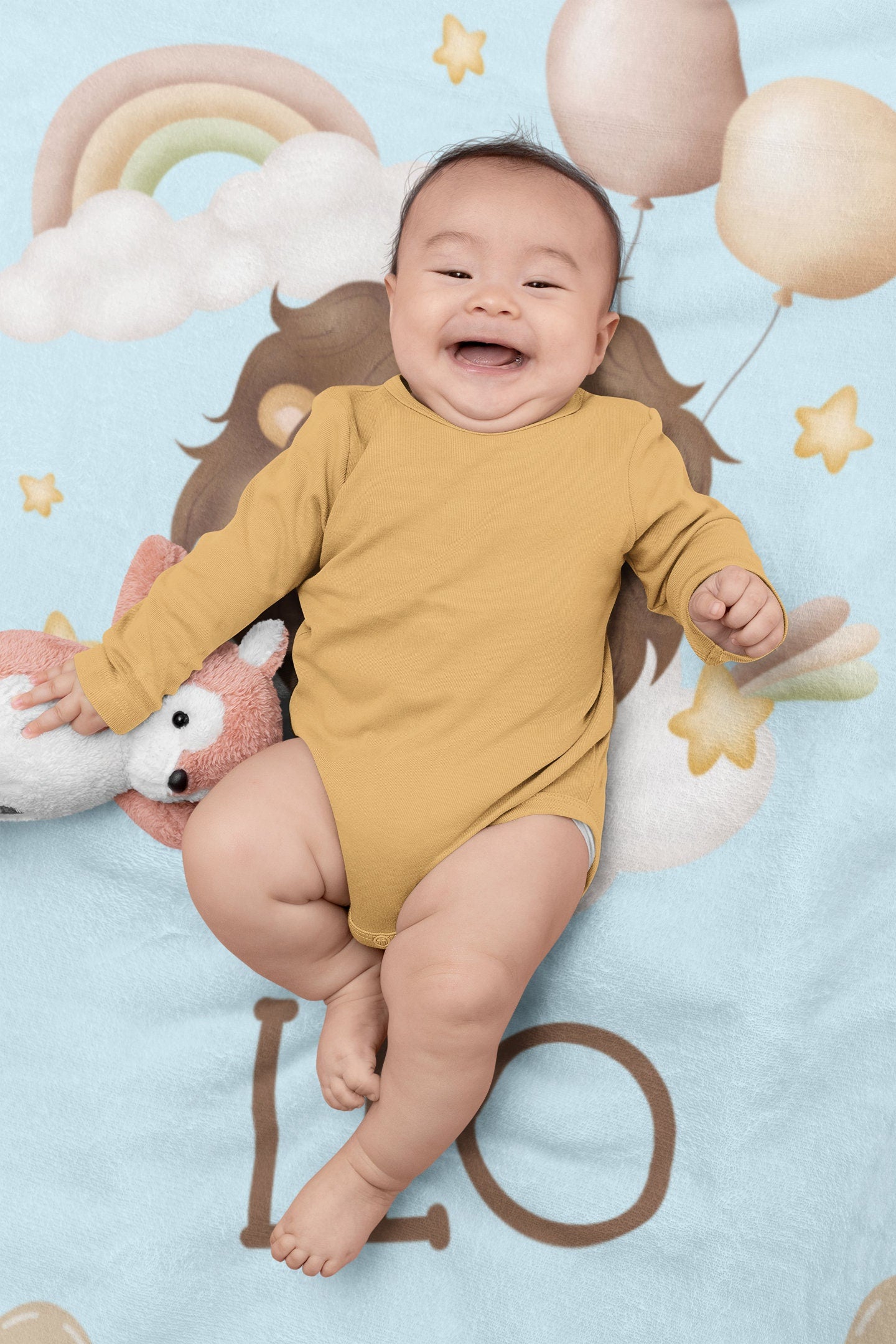 Personalized Baby Blanket – Custom Animal Design with Name, Soft & Cozy Gift for Newborns and kids