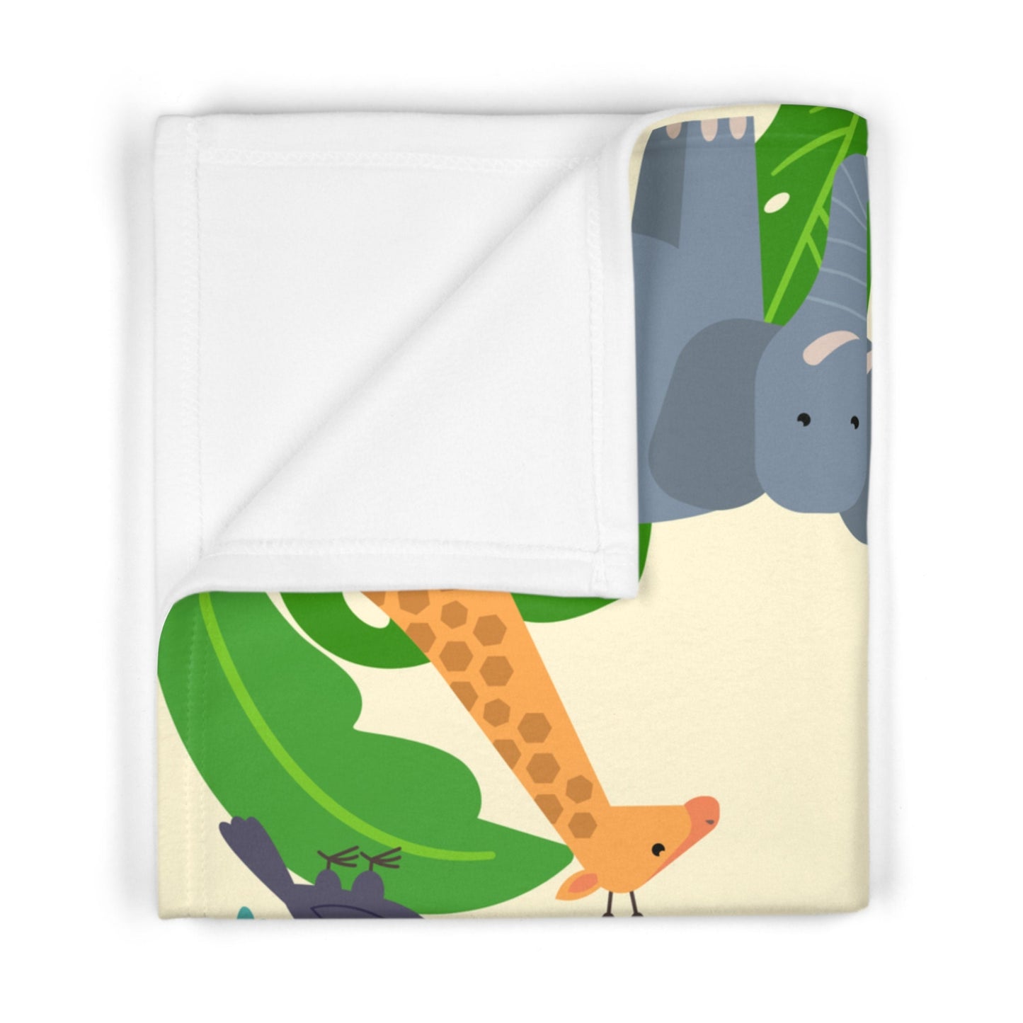 Personalized Safari Animal Baby Blanket – Custom Name Gift for 1st Birthday & Nursery Decor
