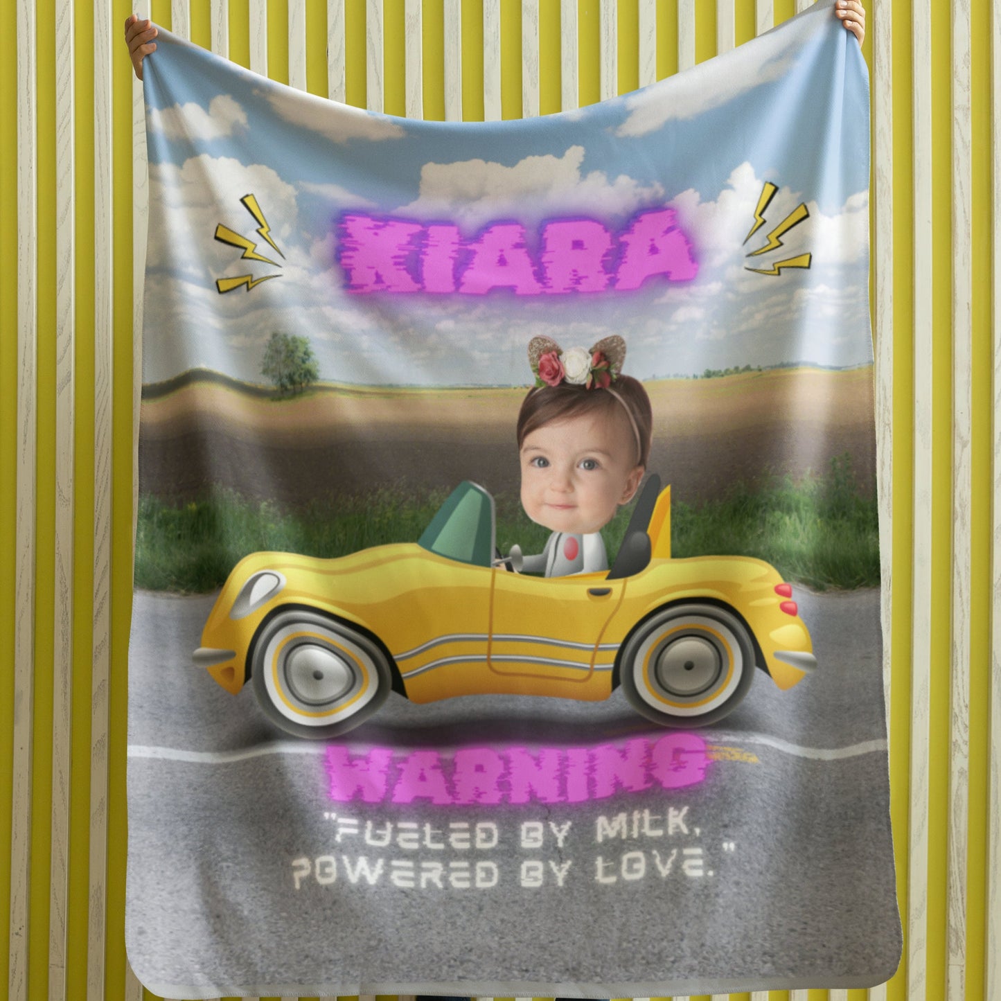 Personalized Funny Dad Car Blanket – Custom Photo Gift for Car-Loving Fathers