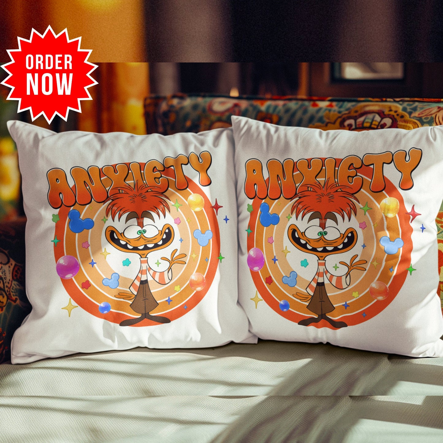 Personalized Inside Out 2 Emotion Pillow – “It’s Okay to Feel” Mental Health Support Cushion for Kids & Families