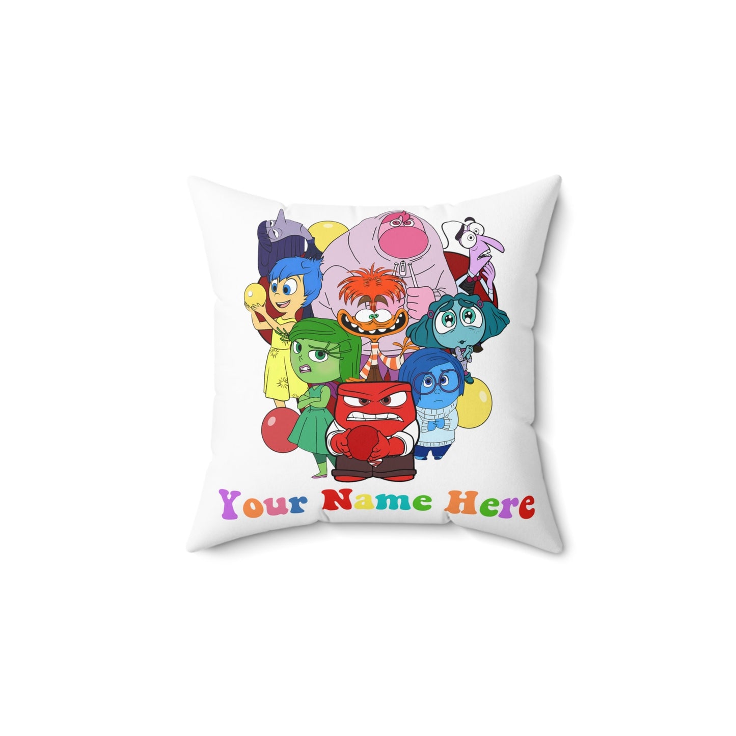 Personalized Inside Out 2 Emotion Pillow – “It’s Okay to Feel” Mental Health Support Cushion for Kids & Families