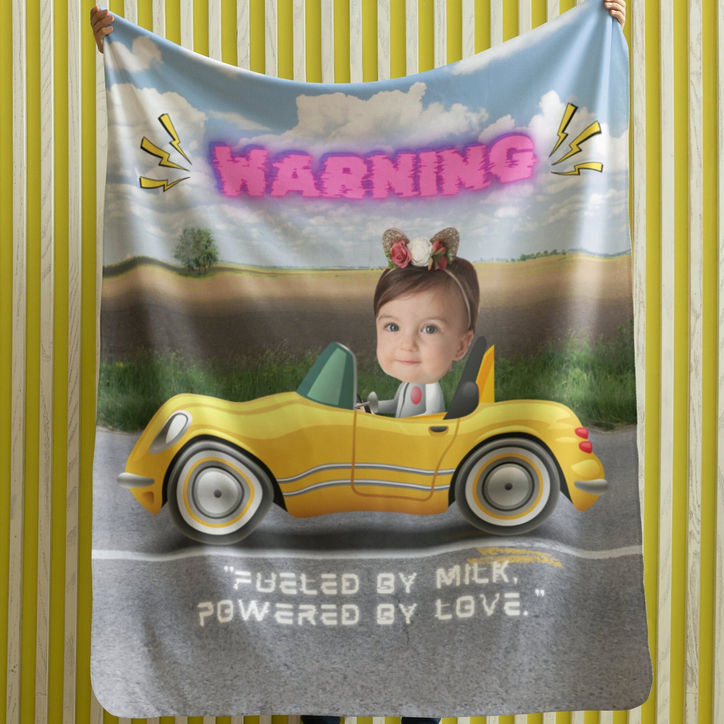 Personalized Funny Dad Car Blanket – Custom Photo Gift for Car-Loving Fathers