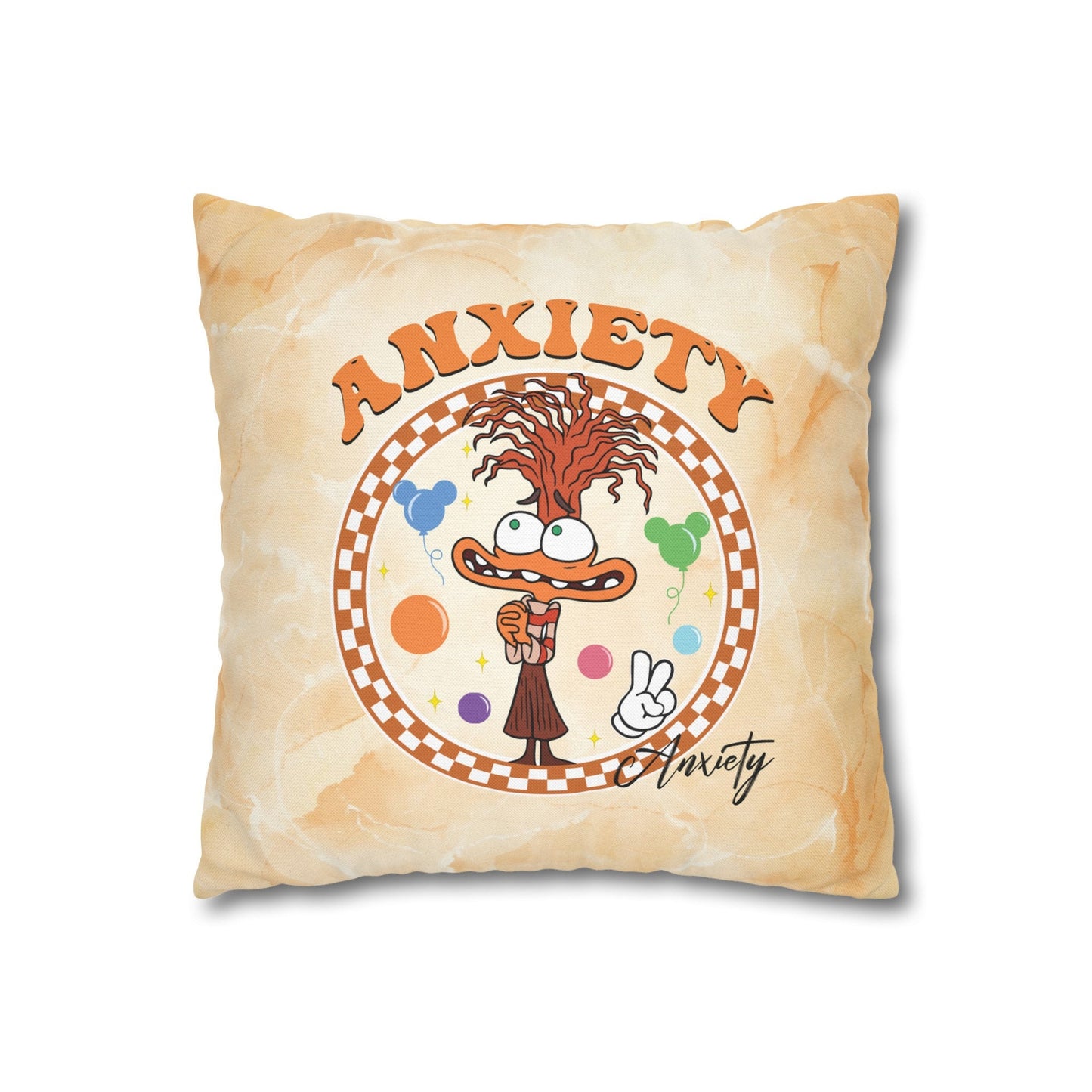 Personalized Inside Out 2 Anxiety Pillow – “It’s Okay to Feel” Mental Health Support Cushion for Kids & Families