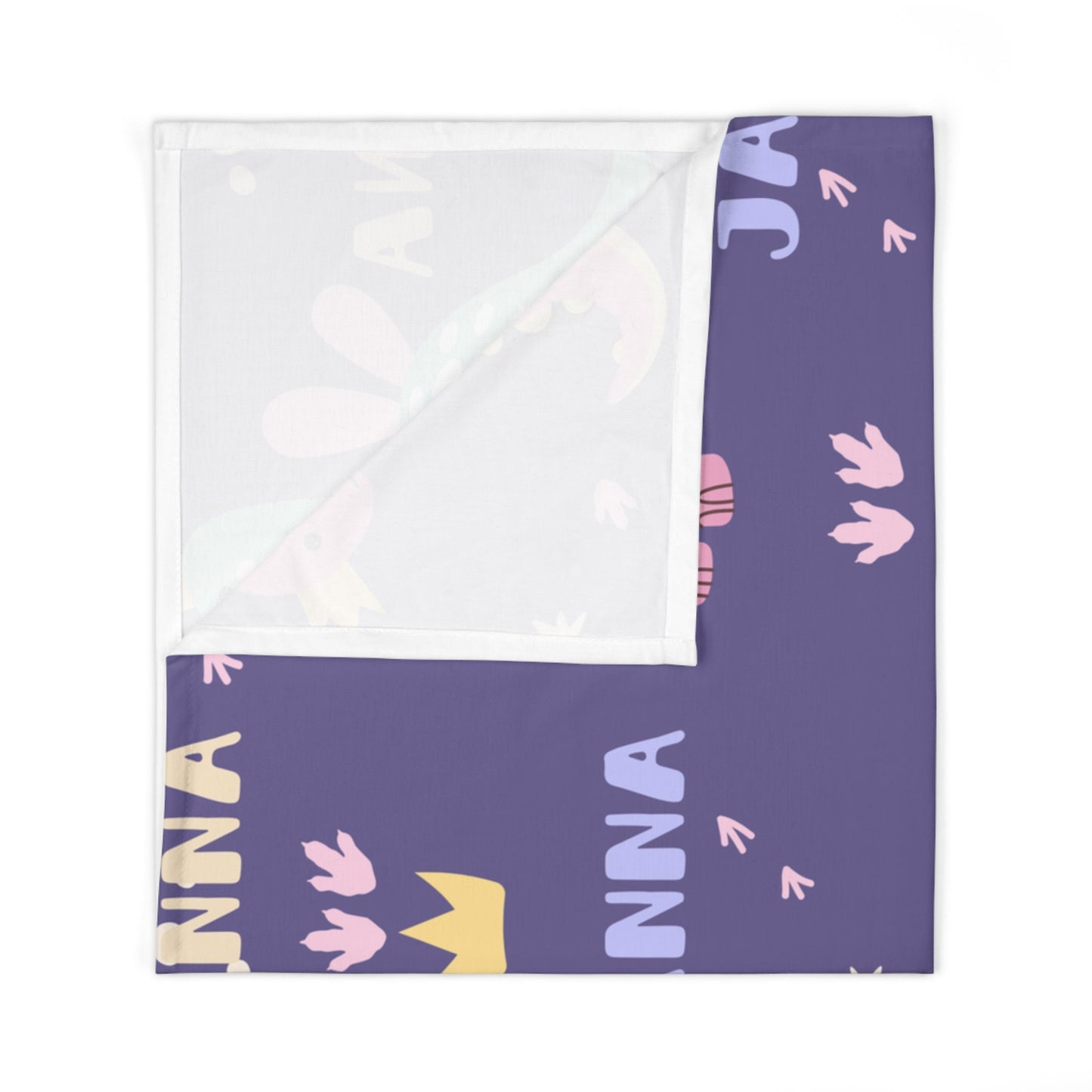 Personalized Dinosaur Baby Blanket – Custom Name Gift for Kids & Nursery Decor