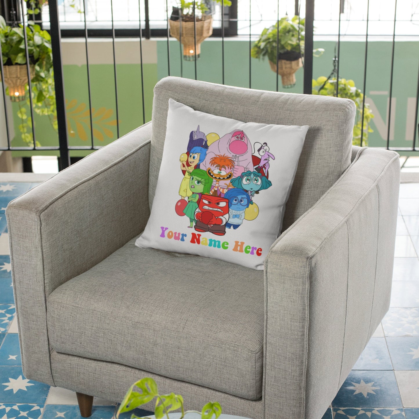 Personalized Inside Out 2 Emotion Pillow – “It’s Okay to Feel” Mental Health Support Cushion for Kids & Families