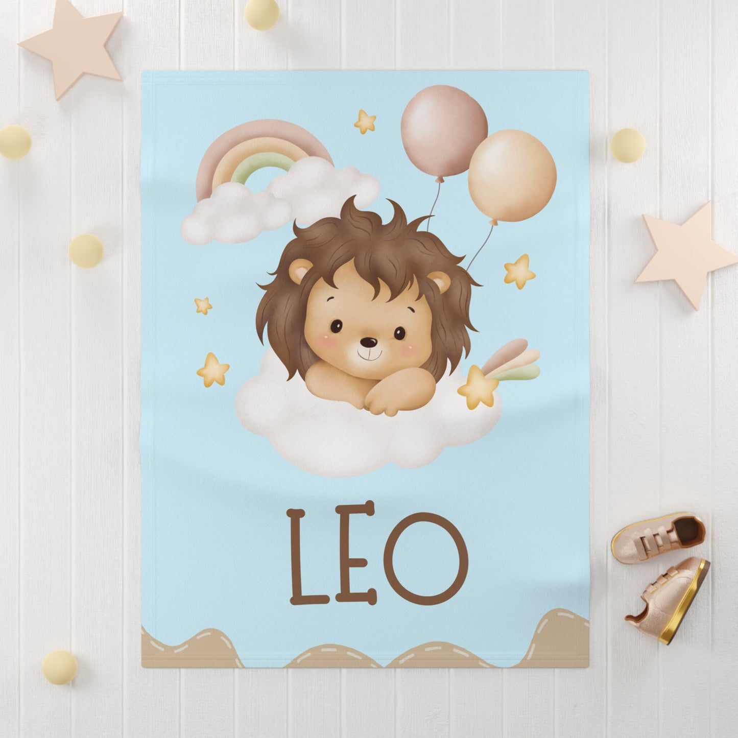 Personalized Baby Blanket – Custom Animal Design with Name, Soft & Cozy Gift for Newborns and kids