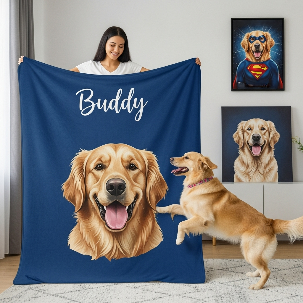 Pet Portrait – Digital, Blanket, Framed & Canvas Wall Art | Create A Cherished Memory