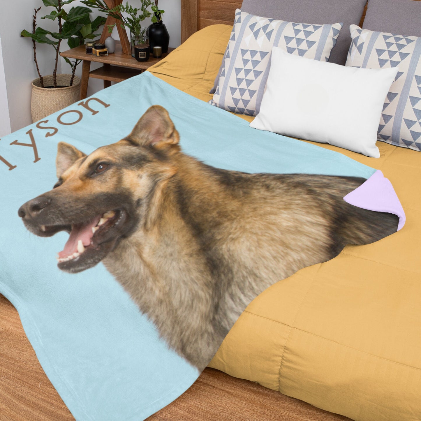 Personalized Dog Blanket – Custom Pet Photo Gift Portrait