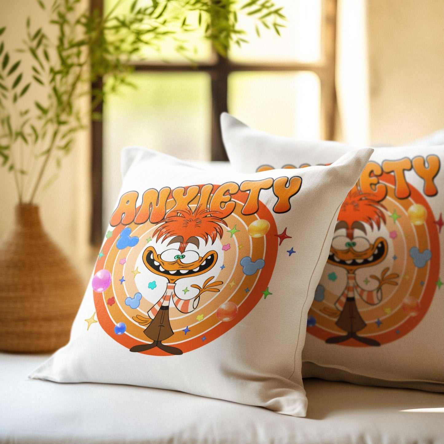 Personalized Inside Out 2 Emotion Pillow – “It’s Okay to Feel” Mental Health Support Cushion for Kids & Families