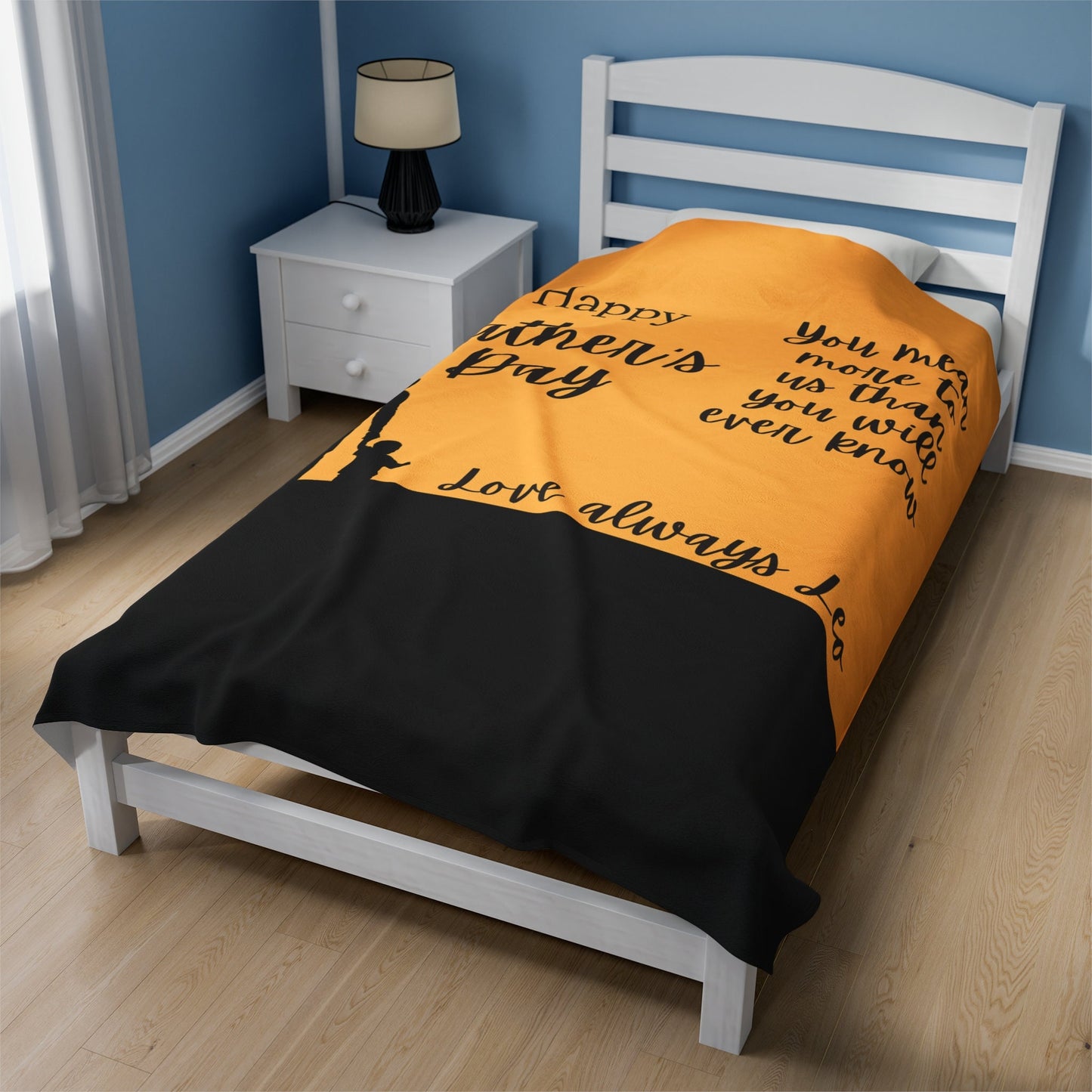 Personalized Father’s Day Blanket – Custom Message, Names & Photo Gift for Dad, Step Dad