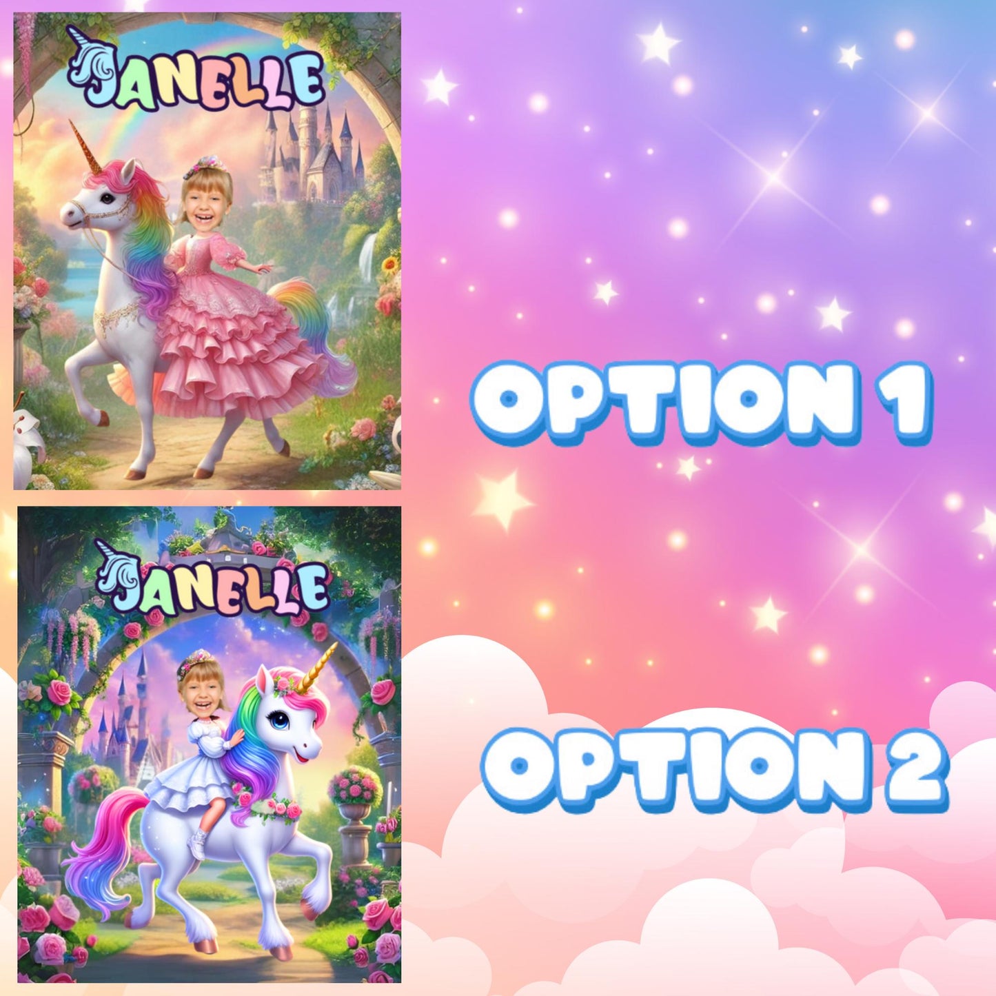 Personalized Unicorn Blanket – Custom Name & Photo Fairy Tale Throw for Girls in Sherpa, Minky or Plush