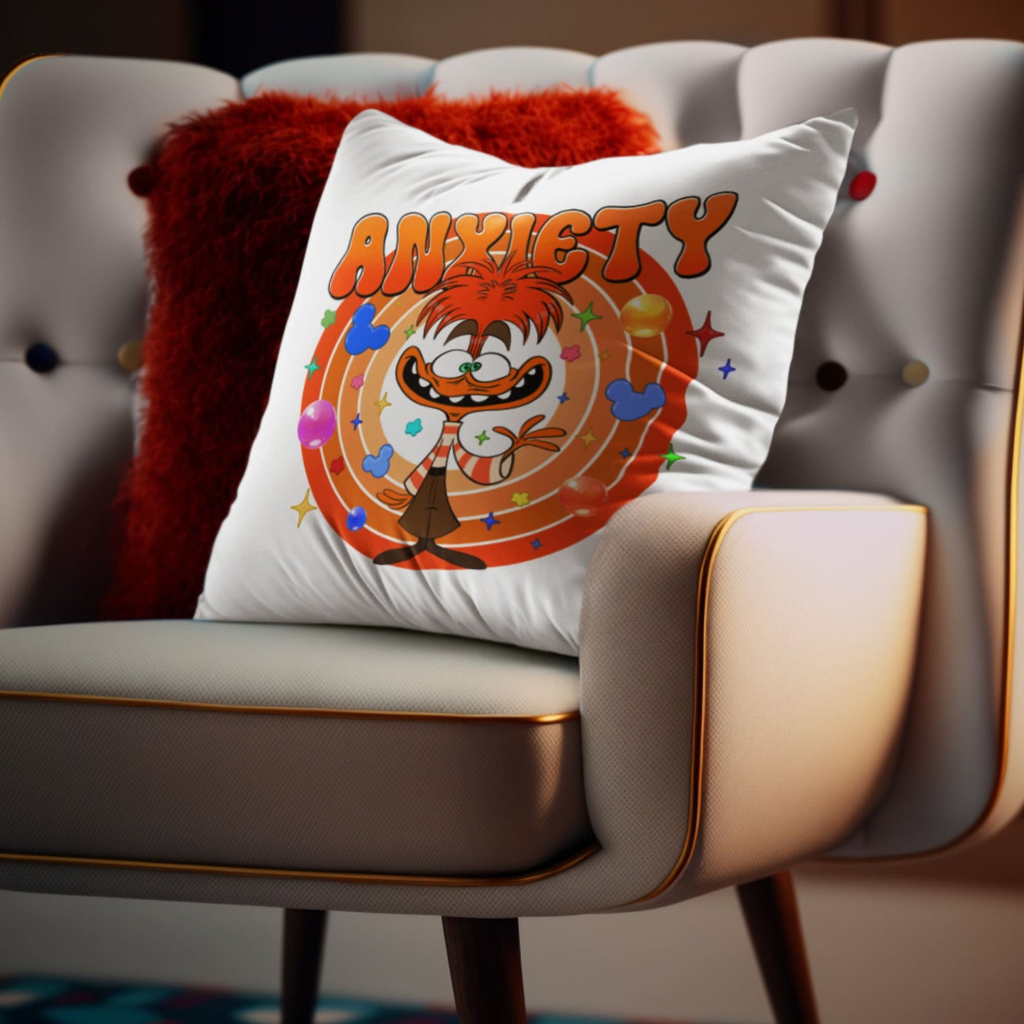 Personalized Inside Out 2 Emotion Pillow – “It’s Okay to Feel” Mental Health Support Cushion for Kids & Families